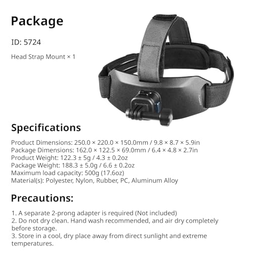 SMALLRIG Head Strap Mount with Magnetic Quick Release One-Click Button Adapter Base Adjustable Fit, for Hero 13/12/11/10/9 Black, for DJI Osmo Action 6/5 Pro/4/3, for Insta360 Ace Pro 2-5724 - style: Head Strap