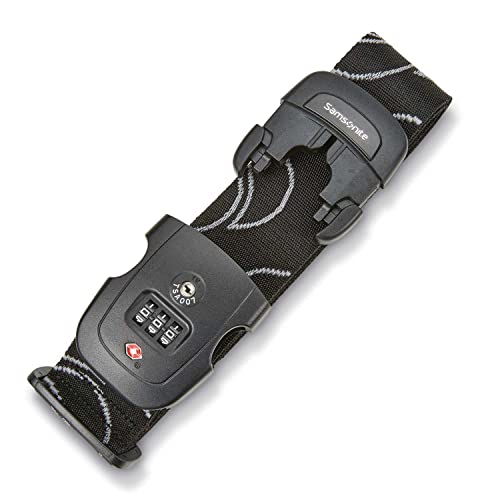 Samsonite Luggage Strap, Black, Combination Lock - color: Black, size: Combination Lock