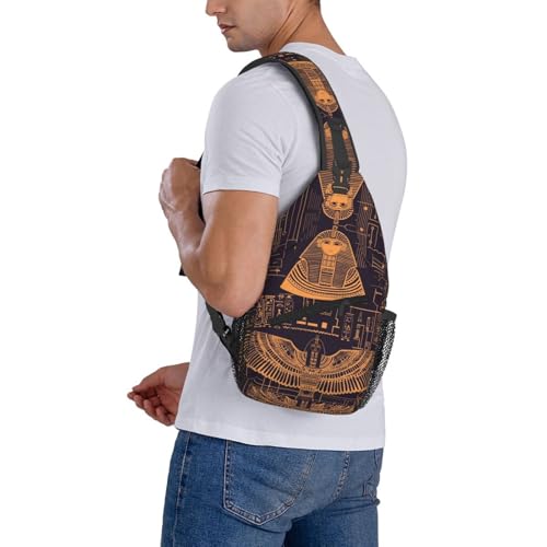 Ancient Egyptian Civilization Outdoor Crossbody Shoulder Bag For Unisex Young Adult Hiking Bicycling - color: 14
