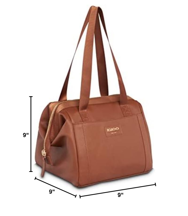 Igloo Premium Soft Sided Coolers | Luxe & South Coast Series | Insulated Cooler Bags - color: 9 Can Tote LX