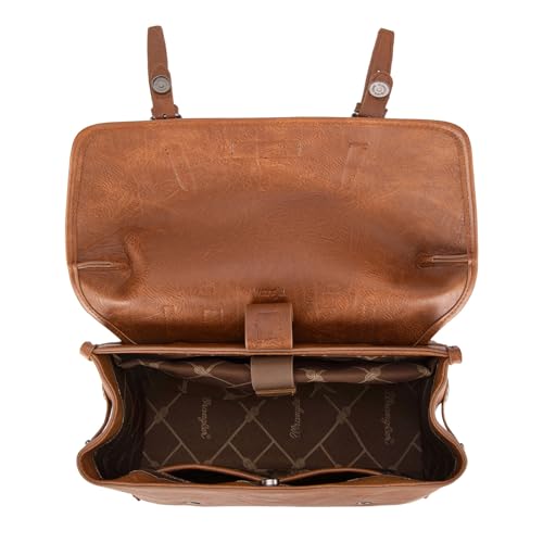 Wrangler Laptop Bag for Women Messenger Bag Briefcase Computer Backpack Convertible Satchel Bag - color: Brown, size: 13 inch