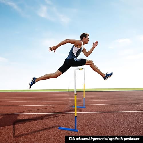 Adjustable Height Hurdles Track and Field,Detachable Agility Speed Jumping Training Equipment for Kids,Youth and Adults,Indoor & Outdoor Use(1 Pack)