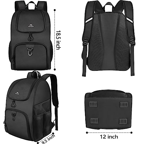 MATEIN Basketball Bag, Sturdy Soccer Bag with Ball Holder & Shoe Compartment, Large Basketball Backpack for Training Equipment, Water Resistant Sports Ball Backpack Fits Volleyball Football, Colorful - color: Black