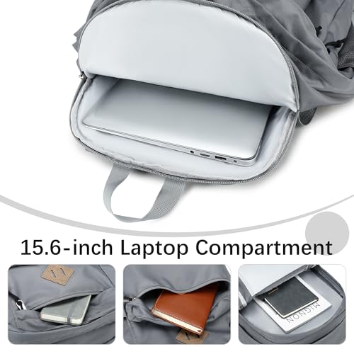 abshoo 32L Backpack for School College Bookbag Middle High School Backpacks Casual Daypack Travel Backpack (Grey) - color: Grey