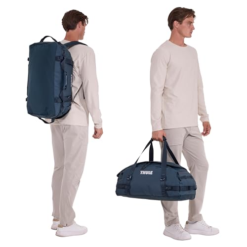Thule Chasm Duffel bag, Weather-resistant materials, Easy packing, Converts to backpack, Internal pockets, Travel-ready - color: DARKEST BLUE, size: 40L