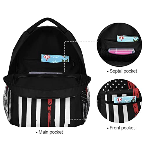 Miaoquhe America Flag Baseball Backpack for Boys Girls School Teenages, Casual School Bookbag Travel Laptop Daypack,Shoulder bags for Travel Hiking Camping - color: Baseball