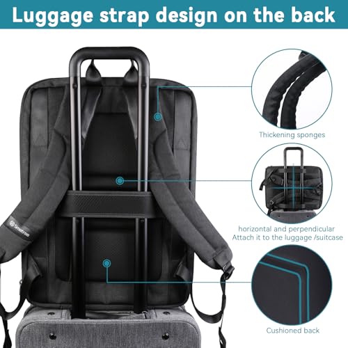 Smatree 17-18inch Hard Travel Men Gaming Laptop Bag for Alienware 18 Area-51/x17 R2, ASUS Vivobook 17/TUF Gaming A17/F17, MSI Stealth 18 AI/Titan 18/CreatorPro X18, Lenovo V17/HP Laptop 17 Backpack - color: Black-for 17.3 Inch