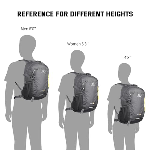 SKYSPER Small Hiking Backpack, 20L Lightweight Travel Backpacks Hiking Daypack for Women Men - color: Lantc20-darkgray, size: 20l