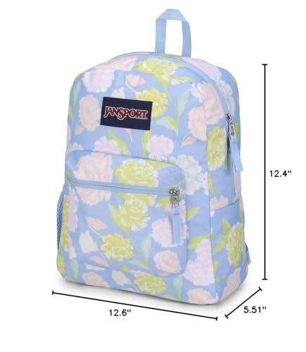 JanSport Cross Town Backpack 17" x 12.5" x 6" - Simple Bag for Everyone with 1 Main Compartment, Front Utility Pocket - Premium Class Accessories - Autumn Tapestry Hydrangea - color: Autumn Tapestry Hydrangea