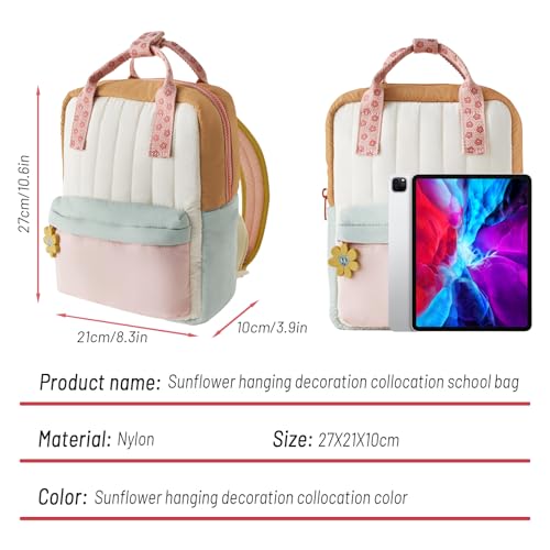 mini toddler backpacks for girls 2-4 - Cute Sunflower flower Hanging Colored small diaper bag and Preschool Bookbag - style: Flowers