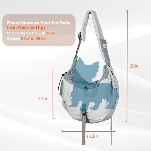 Dog Carrier Sling, Dog Carriers for Small Dogs Up to 20lbs, Grey - color: Grey