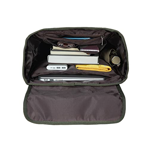 KAUKKO Laptop Backpack for Unisex, Casual Daypack Fits 15.6" Laptop (18-CANVAS ARMYGREEN) - color: 18-canvas Armygreen