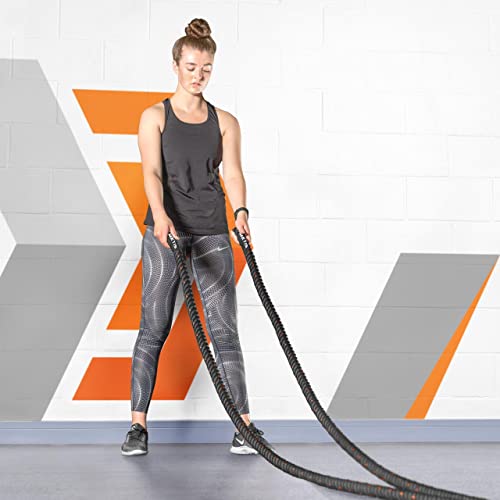 METIS Battle Ropes – Durable Fitness Ropes for Strength Training, 30ft/40ft/50ft Options – Ideal for Home Workouts & Gyms with Anti-Fray Handles - size: 50ft, style: 2 inch