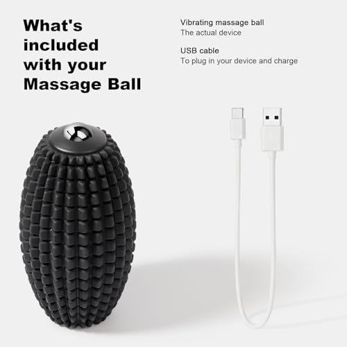 HODEMI Vibrating Massage Ball Roller with Rolling Head for Foot & Muscle Relaxation, Electric Massage Ball with 3 Speeds for Myofascial Release, Sports Recovery, Yoga & Fitness (Black) - color: Black