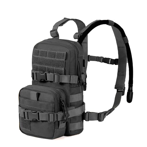 Universal Adjustable Shoulder Straps Mini Hydration Pack Backpack Carrier, Lite Tactical Backpack Replacement Straps with Sternum Strap (Black) - color: Black-shoulder Straps