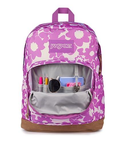 JanSport Right Pack Backpack - Durable Daypack with Padded 15 Laptop Sleeve, Spacious Main Compartment & Integrated Water Bottle Pocket - Blossom Bae Pink - color: Blossom Bae Pink