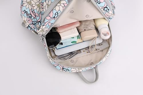 Pealwel Mini Backpack Purse for Women,Small Nylon backpacks for Ladies Backpacks Women Anti Theft Travel Bag (Vine flower) - color: Vine Flower