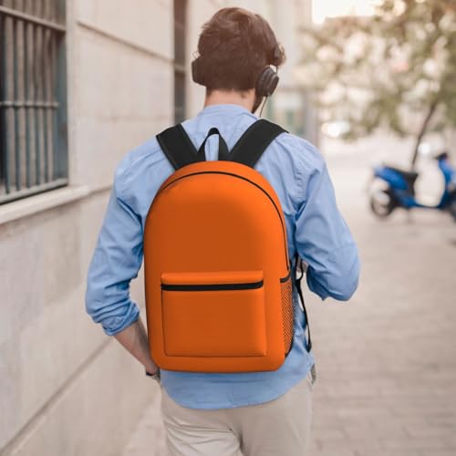 MZERSE Lightweight Printed Daypack Burnt Orange, Casual Laptop Backpack, Multi Pocket Bag for Commute, Trips and Gym - color: Pattern (1149)