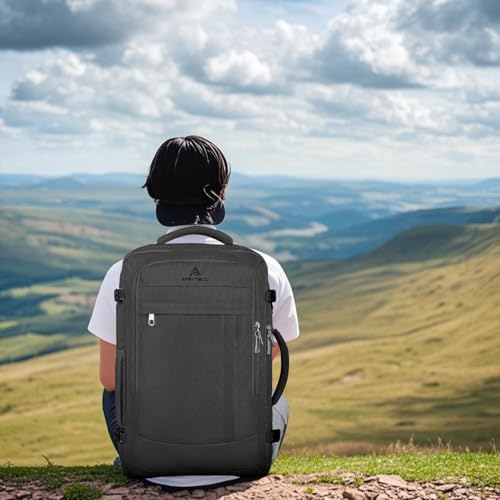 Travel Backpack, 50L Expandable Extra Large Laptop Backpack, Carry On Backpack Airline Approved Water Resistant Business Suitcase Daypack Bag Fits 17 Inch Laptops, Travel Gifts for Men Women, Black - color: Black, size: 17.3 Inch (20''x13''x10'')