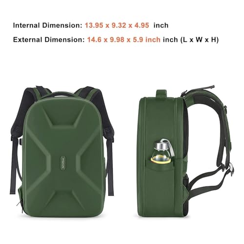 MOSISO Camera Backpack,DSLR/SLR/Mirrorless Photography Camera Bag Full Open Waterproof Hardshell Bag with Insert&Tripod Holder&Laptop Compartment Compatible with Canon/Nikon/Sony, Army Green - color: Army Green