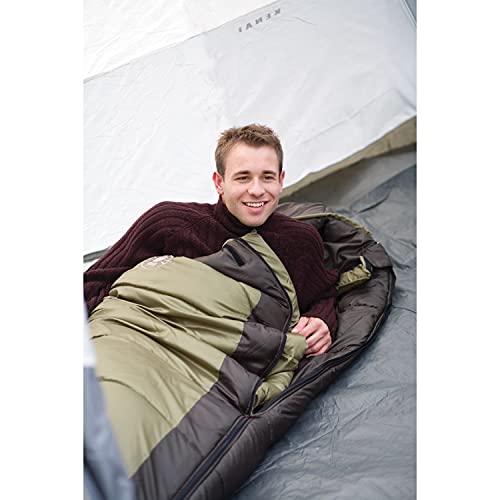 Coleman North Rim 0°F Sleeping Bag, Cold-Weather Mummy Sleep Sack with No-Snag Zipper & Adjustable Hood for Warmth & Ventilation, Camping Sleeping Bag - style: Contains Pfas