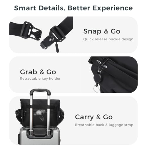 Electronics Organizer Sling Bag for Men & Women, Waterproof Tech Carrying Bag for 11" Tablets Pad & Most 13" Laptops - size: 11" Tablet Size