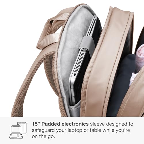 Traveler's Choice Women's Iria 20L Backpack, Latte Beige - color: Latte Beige