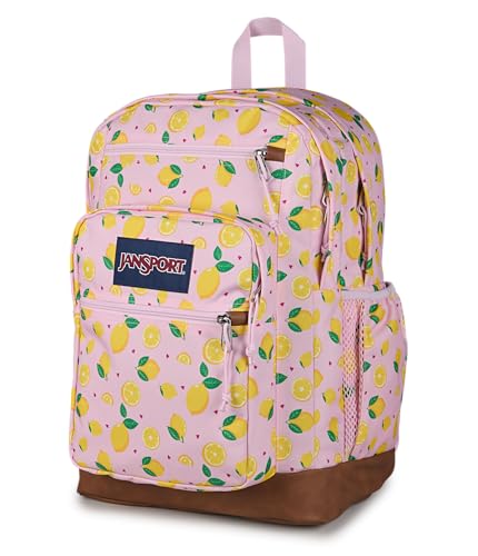 JanSport Cool Backpack with 15-inch Laptop Sleeve, Large Computer Bag Rucksack with 2 Compartments, Ergonomic Straps, Lemonade Stand - color: Lemonade Stand Pink Ice/Yellow/Green