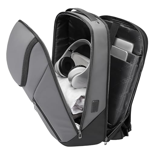 FUTURE AESTHETIC Business Smart Backpack Waterproof fit 15.6 Inch Laptop Backpack with USB Charging Port,Travel Durable Backpack - color: Gray