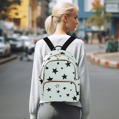 ALAZA Mini Backpack Purse for Women Lightweight Girls Small Size Zebra Stripe Star School Teens College Traveling - color: Zebra Stripe Star, size: Small