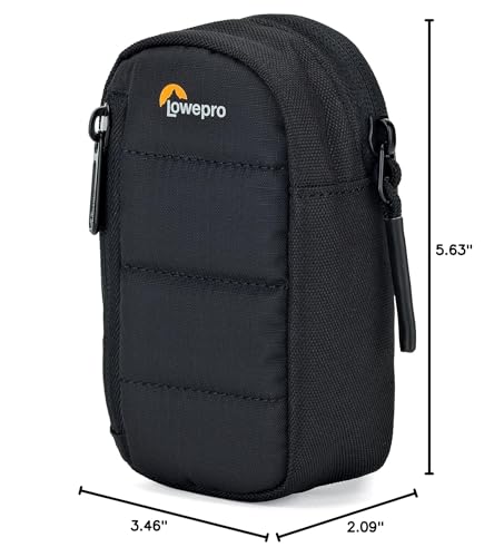 Lowepro Tahoe CS 20, Lightweight Protective Camera Case for Ultra-Compact Cameras, for Memory Cards and Accessories,8.8 x 5.3 x 14.3 cm Black - size: Small