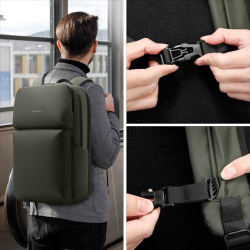 FUTURE AESTHETICS Smart Waterproof Travel Backpack Business Flight Approved Carry on Backpack for Men Women ,Large Capacity Laptop Backpack,Water Resistant Computer Backpack Fits 16 Inch Laptop(Green) - color: Green