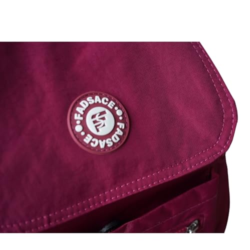 Fadsace Women's Casual Backpack, Lightweight Nylon Daypack, Travel Mini Shoulder Bag (Roseo) - color: Roseo