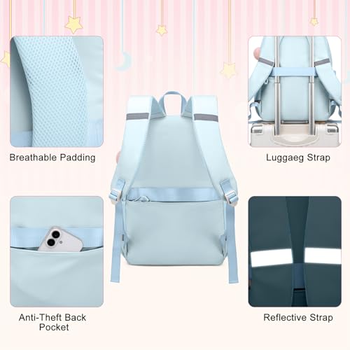 ZUBOND Girls Backpack for School - Lightweight Travel Laptop Backpack Fits 15.6 Inch Notebook, Water Bottle Pocket - Ideal for Teens, College Students, Adults - color: Blue