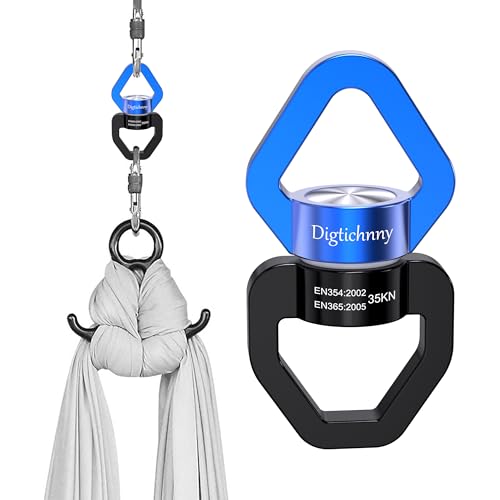 2 Pack Swing Swivel Heavy Duty, Spinning Swing Swivels,35KN Capacity,for Aerial Silk,Rock Climing Swivel, Children's Swings,Black Blue - style: Black Blue-2 Pack