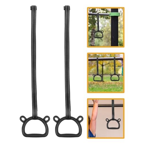 ’s Gymnastics Rings Set, Adjustable Pull-up Fitness Rings with 2m Straps, Thickened Indoor Gym Equipment for ’ Strength Training and Home Exercise
