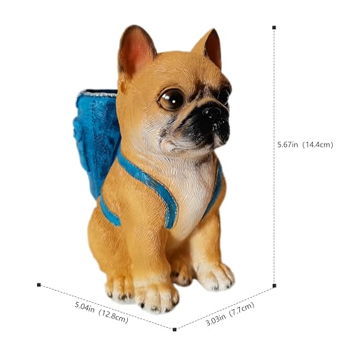 Dog Pen Holder for Desk French Bulldog Gifts for Men Women and Kids Unique Pen Pencil Holder Cup Funny Desktop Organizer for Home Office School Desk Decor (French Bulldog) - style: French Bulldog