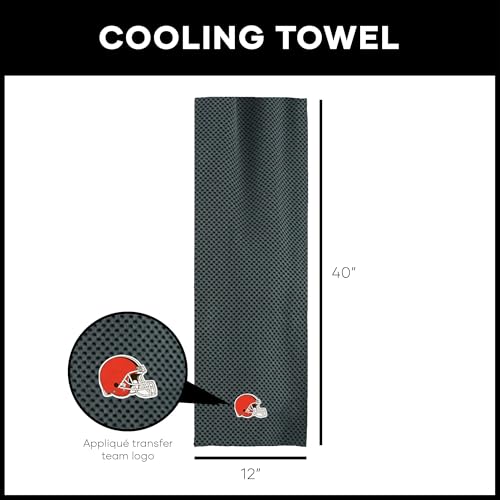 Northwest NFL Cleveland Browns Cooling Towel, 12" x 40", Charcoal - color: Cleveland Browns