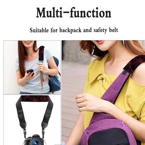 Red Spider Web Car Seat Belt Cover Pad,omfortable Seat Strap Pads,Compatible with All Models of Seatbelt Covers,Can Be Used As A Backpack Shoulder Pad, Essential Car Seat Shoulder Strap Pads - color: Red Spdier Web