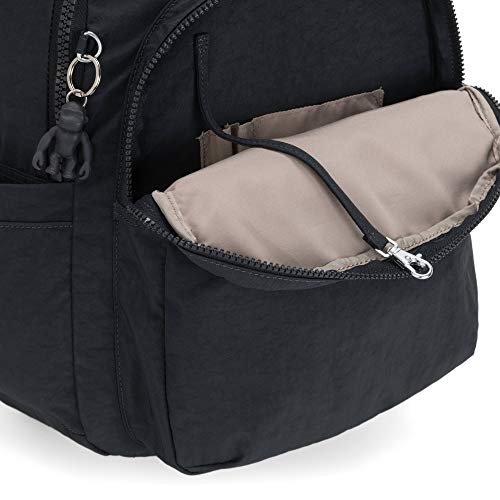 Kipling Women's Seoul 15" Laptop Backpack, Durable, Roomy with Padded Shoulder Straps, Built-In Protective Sleeve - color: Blue Bleu, size: 12.75''L x 17.25''H x 8''D