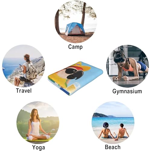 It's 5 O'Clock Somewhere Beach Towel, Funny Summer Aldult Quick Dry Camping Bath Towel, Absorbent Thin Lightweight Beach Blanket for Sports Travel Pool Swimming Bathroom 30x60 Inch/ 77X153cm - color: It's 5 O'clock Somewhere