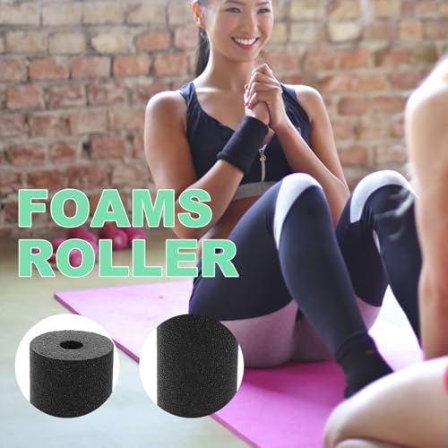 Balacoo Compact Foam Roller for Muscle Massage, Lightweight Hollow Exercise Cylinder for Fitness, Black Massage Tube for Deep Tissue Relaxation and Physical Therapy