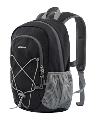 WATERFLY 12L Small Hiking Backpack: Day Pack Lightweight Travel Bag Camping Fitness Cycling Outdoor Sports Daypack For Women Men - color: Grey