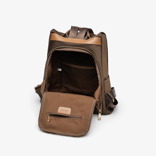 Women's Backpack Purse Nylon Anti-theft Casual Water Resistant Lightweight Small Shoulder Bags 2026 for Travle Cute Fashion Camping Bag for Work Daily Going Out Dackpack Ladies Chocolate - color: Chocolate
