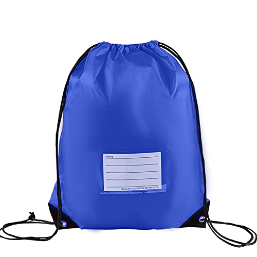 CODOBON 50 Pack Drawstring Bags,Bulk Draw String Backpack, DIY Gym Sports Cinch Bag Sackpack for Women Men, Blue - color: Blue
