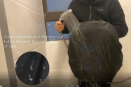 Waterproof Backpack Rain Cover(15-25L),Portable Anti Slip Rain Cover for Backpack,Fastened with Elastic Band,Outdoor Anti-tear Backpack Raincover for Camping Hiking Biking Hunting Traveling,black