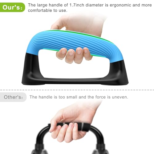 Kipika Push Up Bars, Pushup Stands With Thickened Soft Plastic Handle, Stable and Non-Slip Base, Pushup Handles Perfect for Floor Strength Training - color: D: Black & Blue