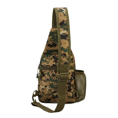 Sling Bag Crossbody Backpack for Men Women Travel Outdoor Camping (Jungle camouflage) - color: Jungle Camouflage