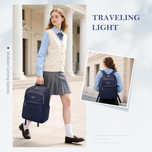 Travel Backpack for Women Personal Carry On Bag Business Weekender Hiking Multilayer Laptop Bag,16 Inch,Navy blue - color: Upgrade-navy Blue, size: 16 Inch