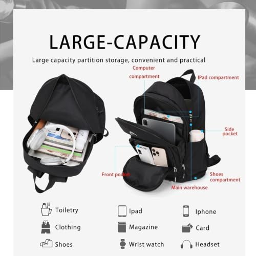 HEAD Gym Tennis Backpack for Men with Shoes Pocket Fits 15.6 inch Laptop - color: Black With Bottom Pocket